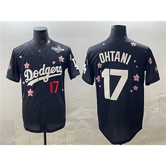 Los Angeles Dodgers #17 Shohei Ohtani Black HOLBERT 2025 World Series Patch Tokyo Series Limited Stitched Jersey
