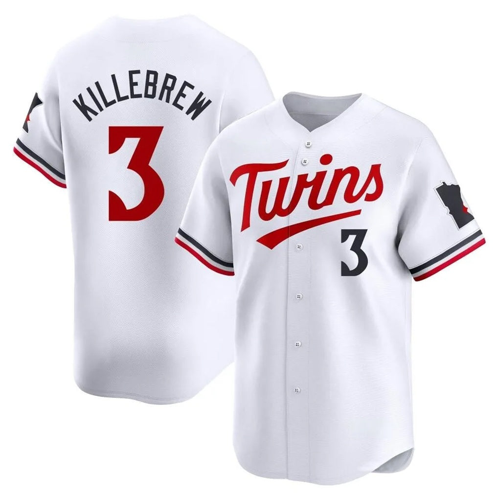 Minnesota Twins #3 Harmon Killebrew Player White HOLBERTHome Limited Stitched Jerseys