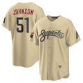 Arizona Diamondbacks #51 Randy Johnson Gold HOLBERT Sand City Connect Replica Player Jersey