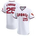 Los Angeles Angels #25 Travis d'Arnaud Player White HOLBERT T-shirt Home Limited Elite Stitched Jerseys