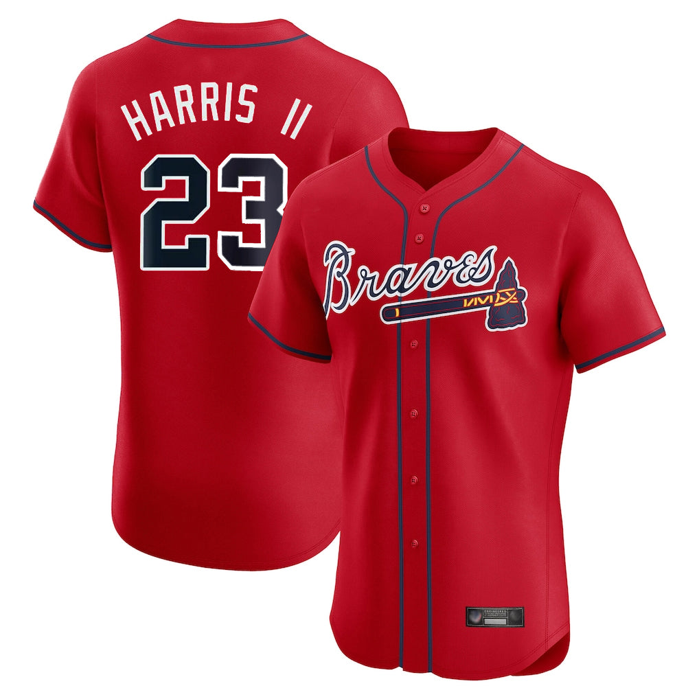 Atlanta Braves #23 Michael Harris II Player Red HOLBERT Limited Elite Home Game Stitched Jerseys