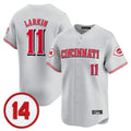 Cincinnati Reds #11 Barry Larkin Player Gray HOLBERT Vapor Premier Limited Home Stitched Jerseys