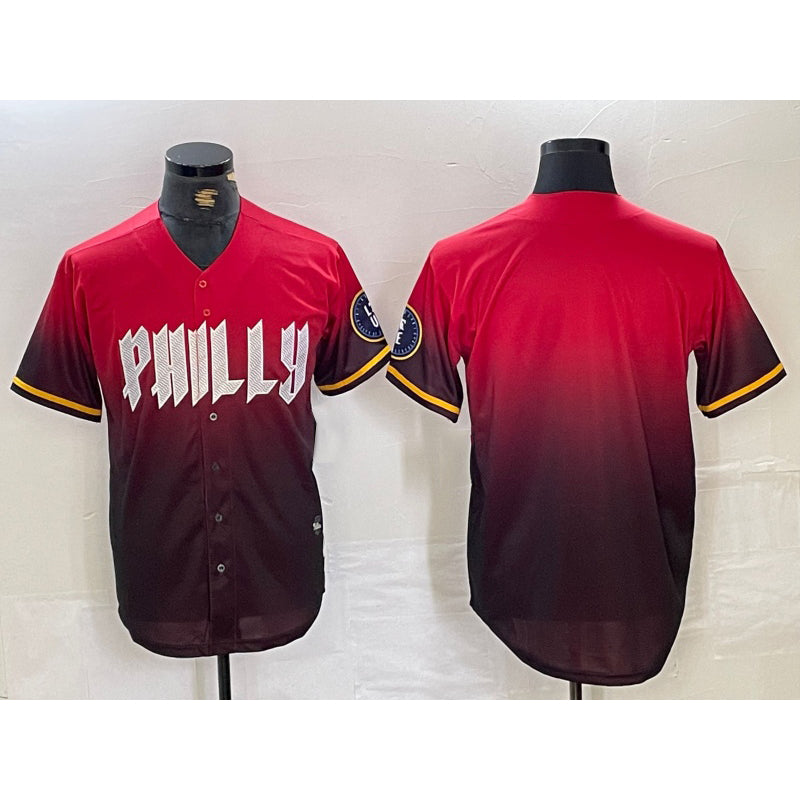 Philadelphia Phillies Blank Red Black HOLBERT 2024 City Connect Limited Stitched Jersey