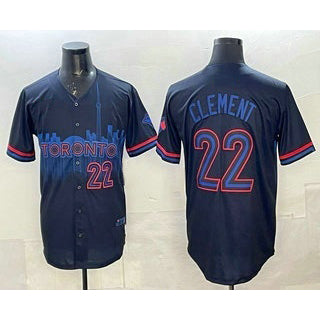 Toronto Blue Jays #22 Ernie Clement Black HOLBERT City Limited Jersey