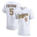 Los Angeles Dodgers #5 Freddie Freeman Player Gold HOLBERT Limited Elite Home Stitched Jerseys
