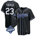 Los Angeles Dodgers #23 Kyle Tucker Player Black HOLBERT World Series Meet Carbon Limited Home Stitched Jerseys