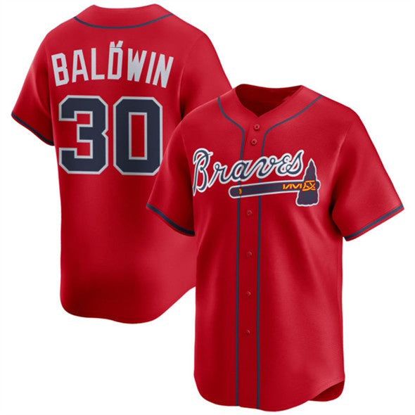 Atlanta Braves #30 Drake Baldwin Red HOLBERT 2025 Alternate Limited Stitched Jersey