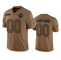 Custom B.Bills Active Player 2023 Brown HOLBERT Salute To Service Limited Stitched Jersey