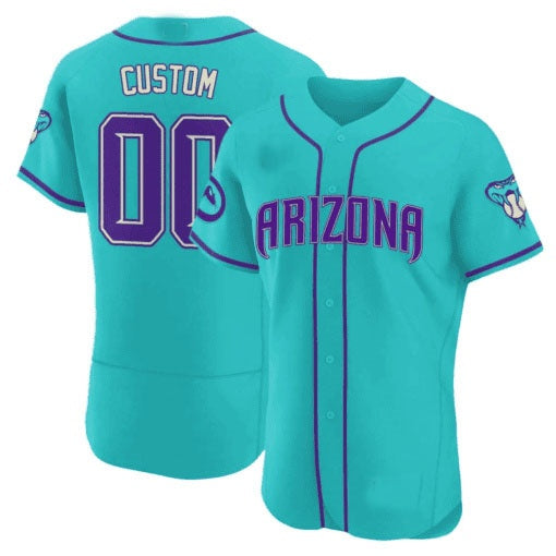 Custom Arizona Diamondbacks 2024 Teal Purple Jersey ¨C Teal HOLBERT