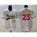 San Diego Padres #23 Fernando Tatis Jr Number White HOLBERT NEW 2023 City Connect Cool Base Stitched Jersey
