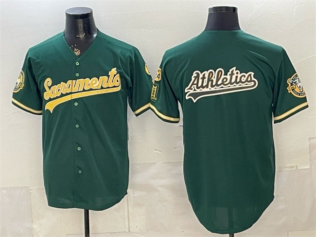 Oakland Athletics Team Big Logo 2026 Green HOLBERT Alternate Sacramento Celebrating 125 Years Vapor Limited Stitched Jerseys 2