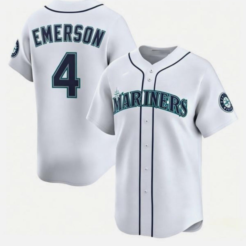 Seattle Mariners #4 Colt Emerson White HOLBERT Cool Base Stitched Jersey
