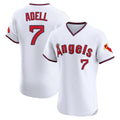 Los Angeles Angels #7 Jo Adell Player White HOLBERT T-shirt Home Limited Elite Stitched Jerseys