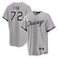 Chicago White Sox #72 Carlton Fisk Player Gray HOLBERT Home Game Stitched Jerseys