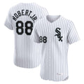 Chicago White Sox #88 Luis Robert Jr Player White HOLBERT Stripe Limited Elite Home Stitched Jerseys