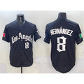 Los Angeles Dodgers #8 Enrique Hernandez Black HOLBERT Mexico 2025 LA Gothic Style With Fernando Patch Vapor Premier Limited Stitched Jersey