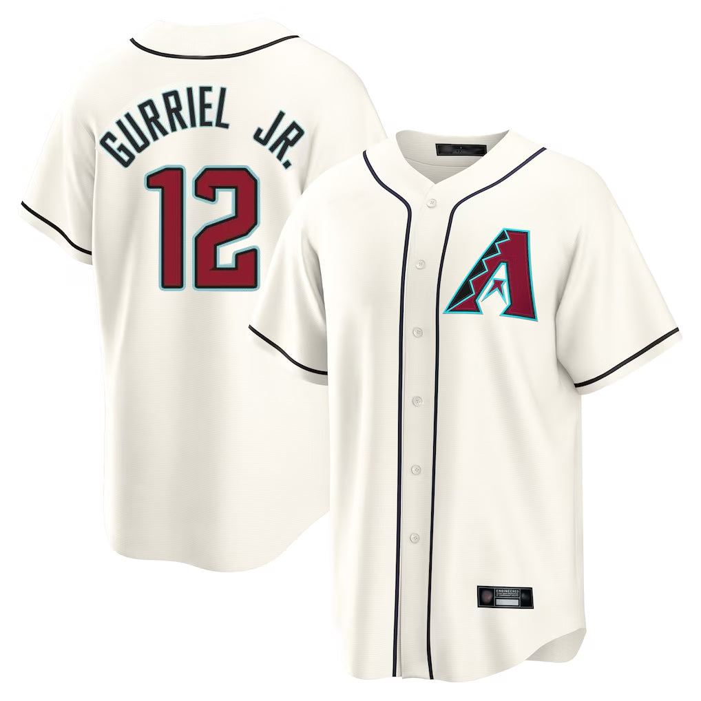 Arizona Diamondbacks #12 Lourdes Gurriel Jr Player Cream HOLBERT Home Game Stitched Jerseys