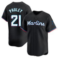 Miami Marlins #21 Graham Pauley Player Black HOLBERT Home Limited Stitched Jerseys