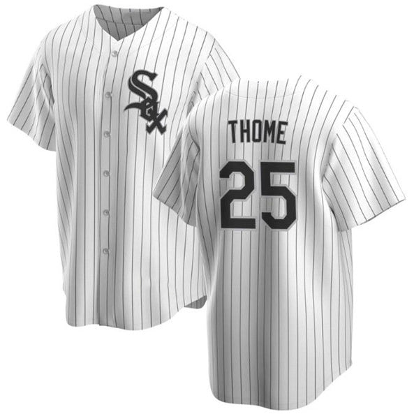 Chicago White Sox #25 Jim Thome White HOLBERT Cool Base Stitched Baseball Jersey