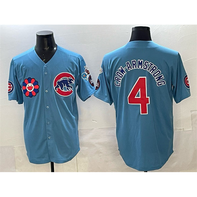 Chicago Cubs #4 Pete Crow-Armstrong Blue HOLBERT 2025 Tokyo Series 2nd Alternate Limited Stitched Jersey 2