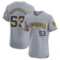 Milwaukee Brewers #53 Brandon Woodruff Player Gray HOLBERT Home Limited Elite Stitched Jerseys