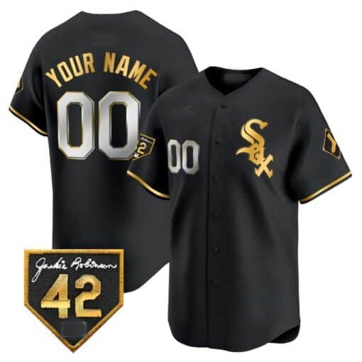 Custom Chicago White Sox 2024 Jackie Robinson Patch Vapor Premier Limited Jersey ¨C All Stitched-Black HOLBERT