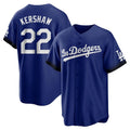 Los Angeles Dodgers #22 Clayton Kershaw Player Royal HOLBERT City Connect Home Game Stitched Jerseys