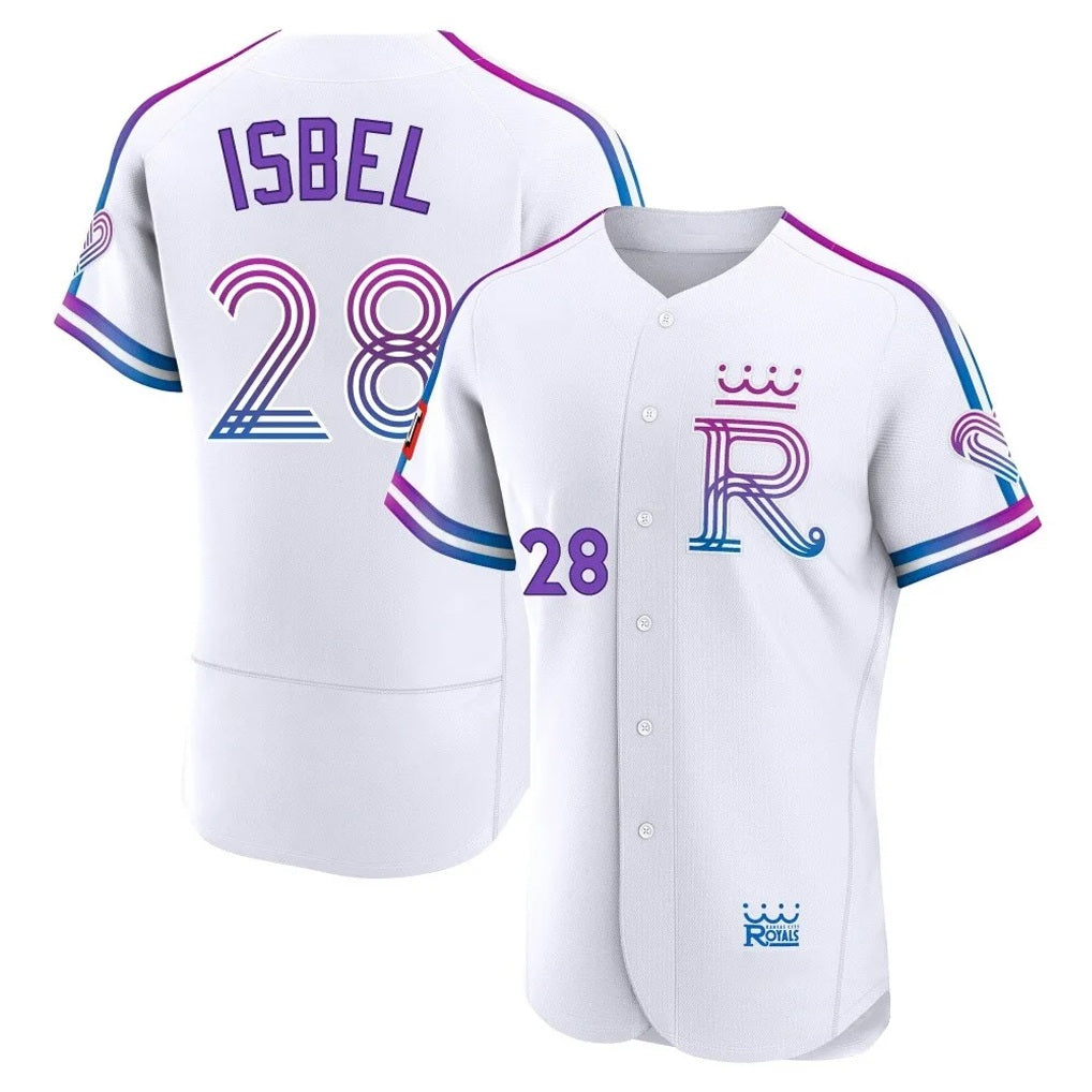Kansas City Royals #28 Kyle Isbel Player White HOLBERT 2026 City Connect Limited Elite Home Stitched Jerseys
