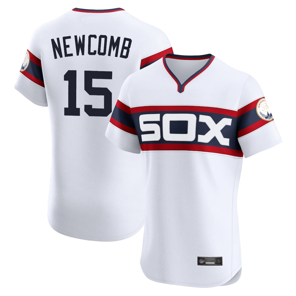 Chicago White Sox #15 Sean Newcomb Player White HOLBERT T-shirt Limited Elite Home Stitched Jerseys