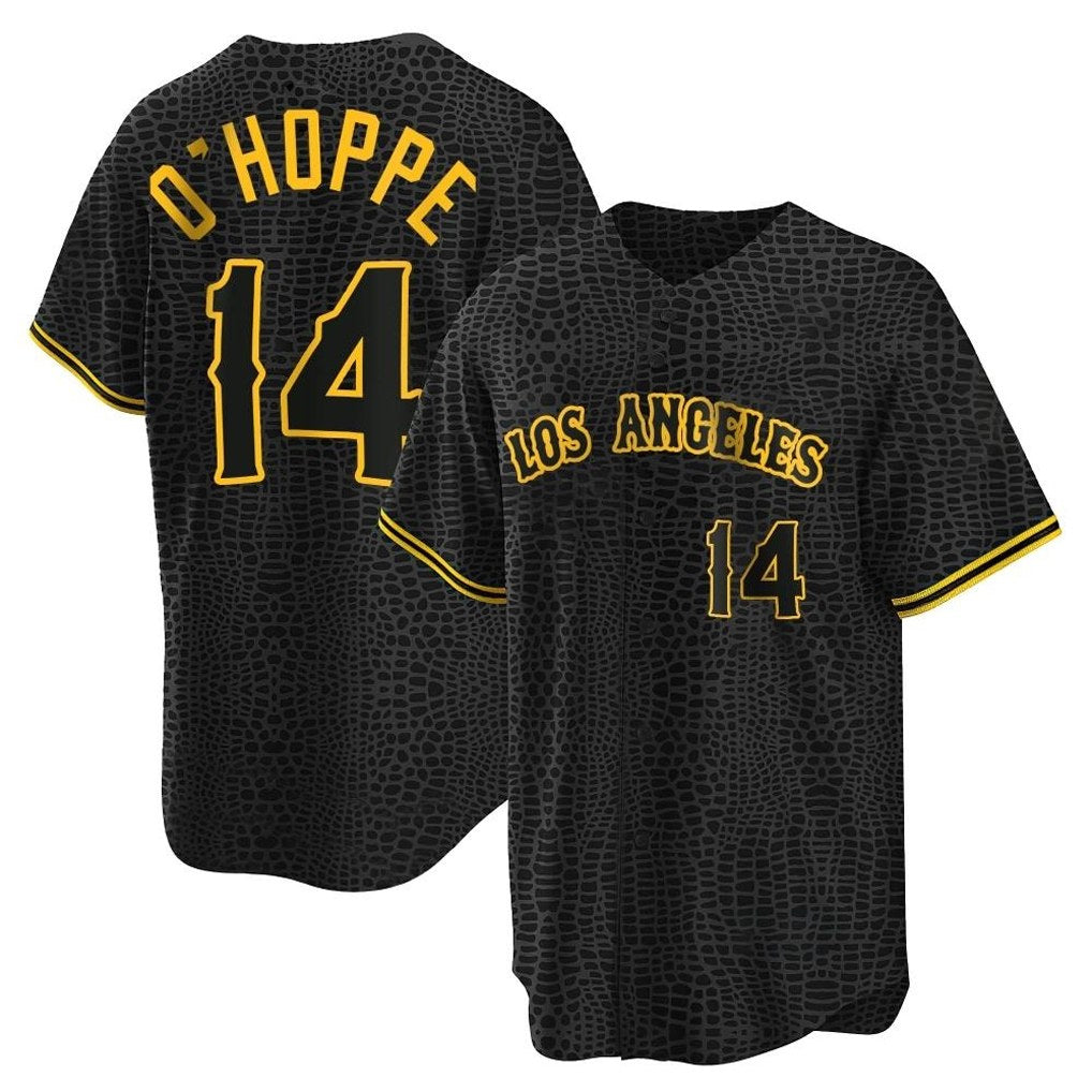 Los Angeles Angels #14 Logan O'Hoppe Player Black HOLBERT Snake Skin City Game Home Stitched Jerseys