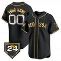Custom Boston Red Sox 2024 Spring Training Patch Vapor Premier Limited Jersey ¨C All Stitched-Black HOLBERT
