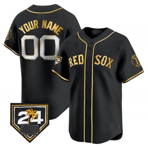 Custom Boston Red Sox 2024 Spring Training Patch Vapor Premier Limited Jersey ¨C All Stitched-Black HOLBERT