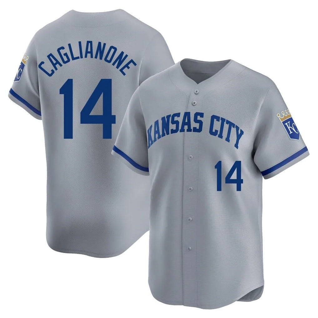Kansas City Royals #14 Jac Caglianone Player Gray HOLBERT Limited Home Stitched Jerseys