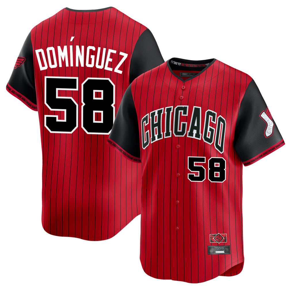 Chicago White Sox #58 Seranthony Dominguez Player Red HOLBERT City Connect Limited Home Stitched Jerseys