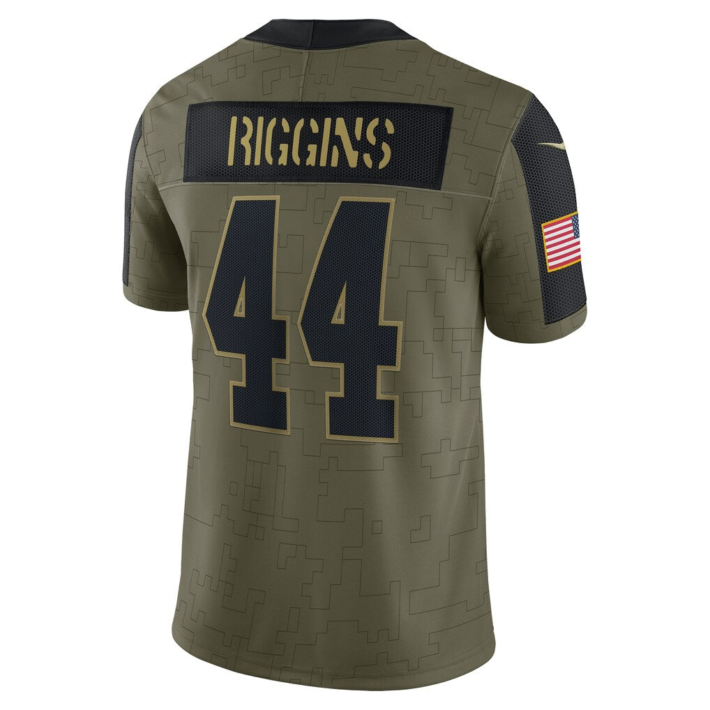 W.Football Team #44 John Riggins Olive HOLBERT Salute To Service Retired Player Limited Jersey