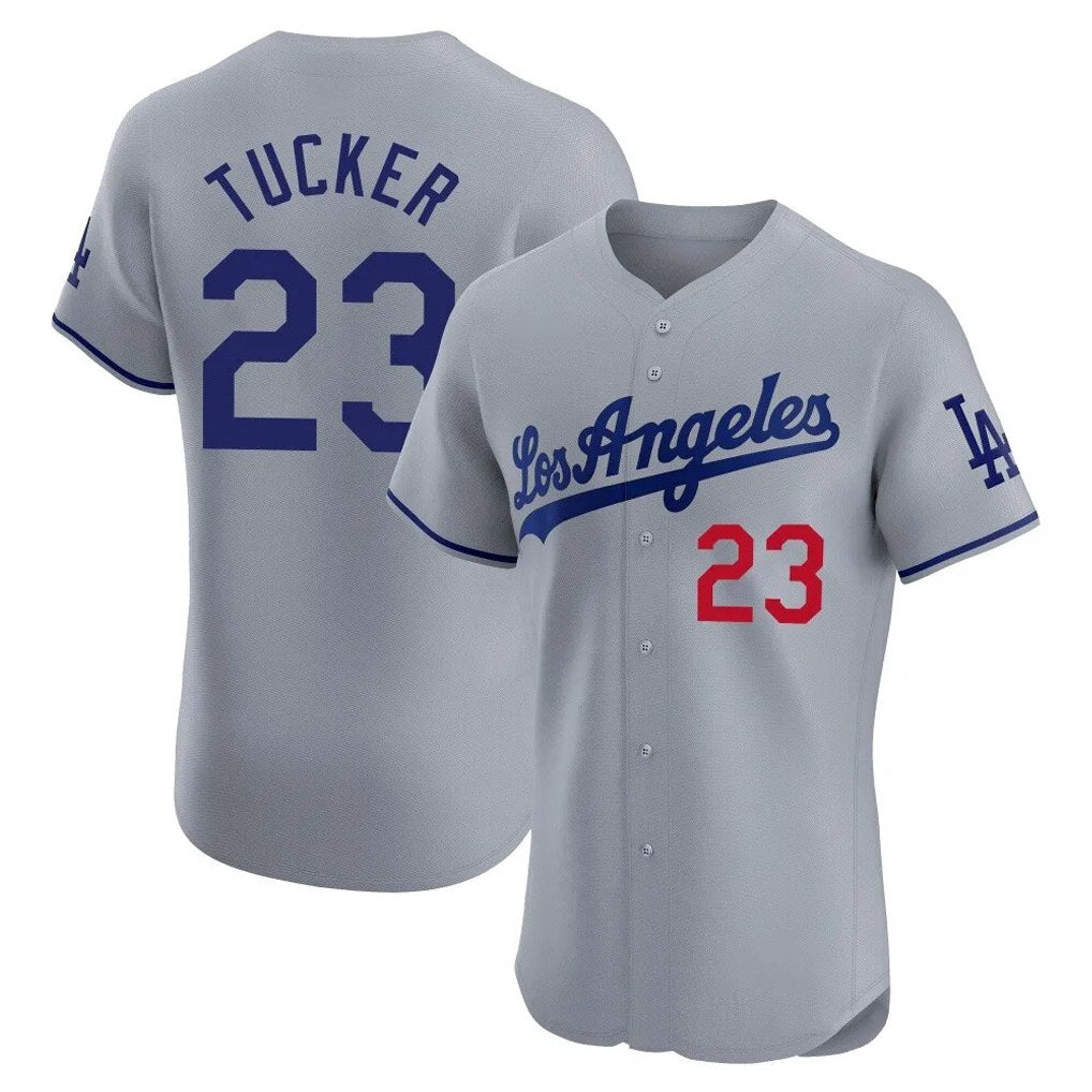Los Angeles Dodgers #23 Kyle Tucker Player Gray HOLBERT Limited Elite Home Stitched Jerseys