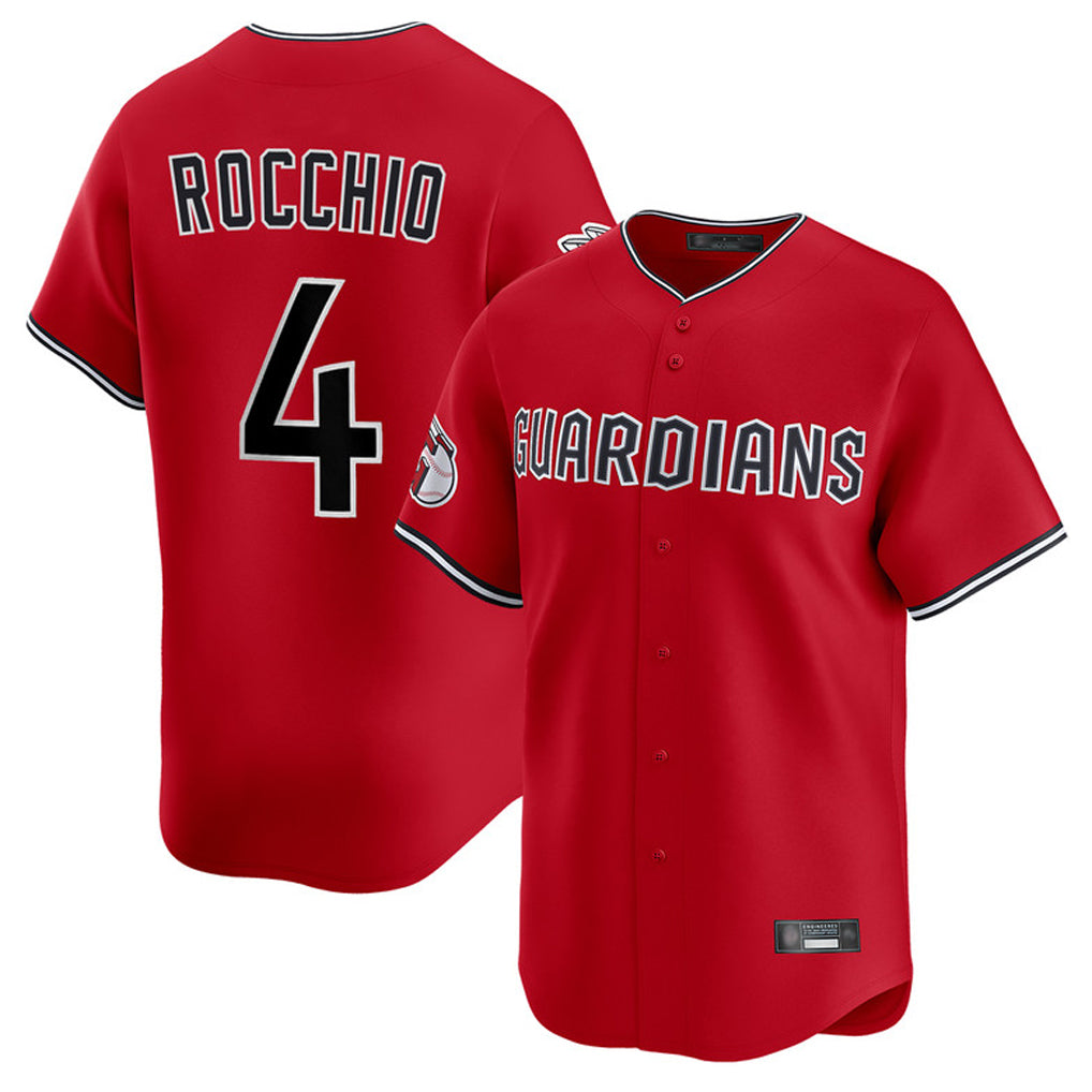Cleveland Guardians #4 Brayan Rocchio Player Red HOLBERT Limited Home Stitched Jerseys