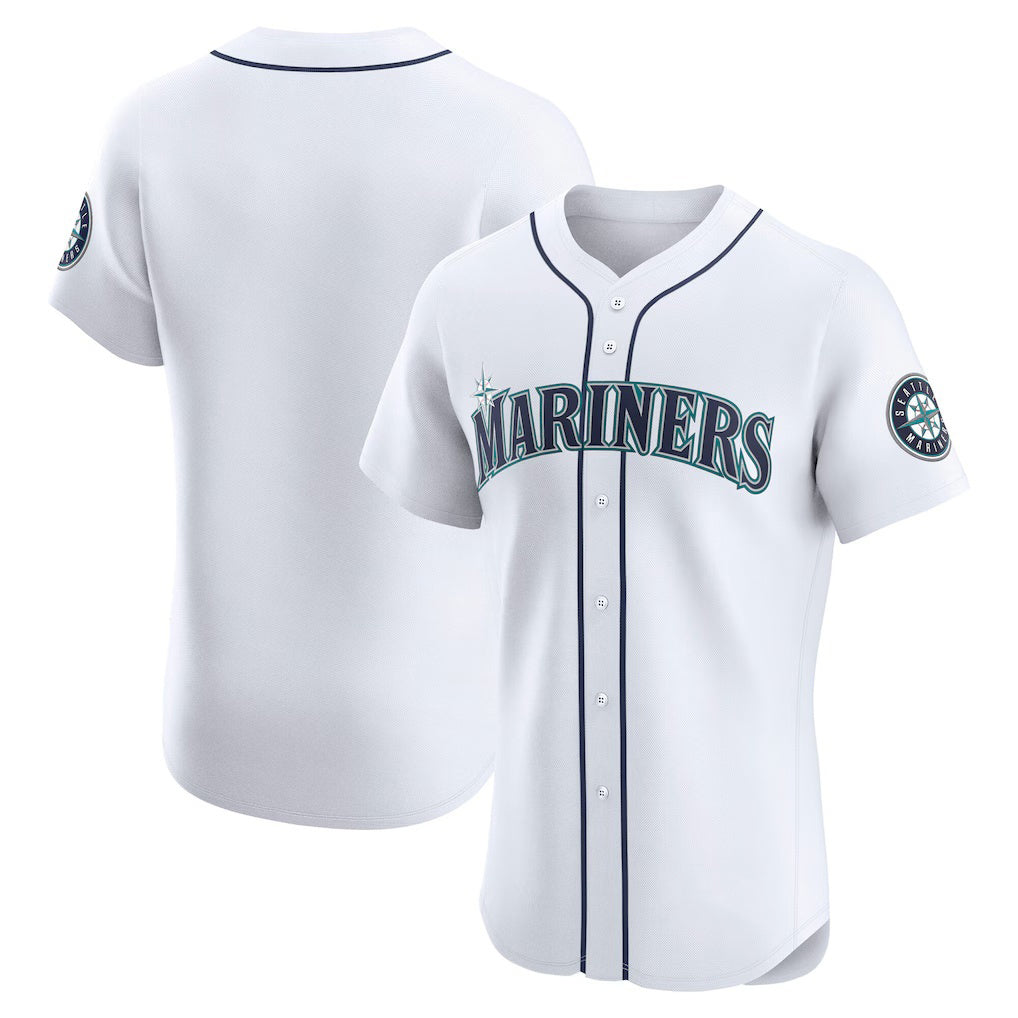 Seattle Mariners White HOLBERT Home Elite Jersey