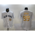 New York Yankees #99 Aaron Judge White HOLBERT Pinstripe Fashion Cool Base Jerseys