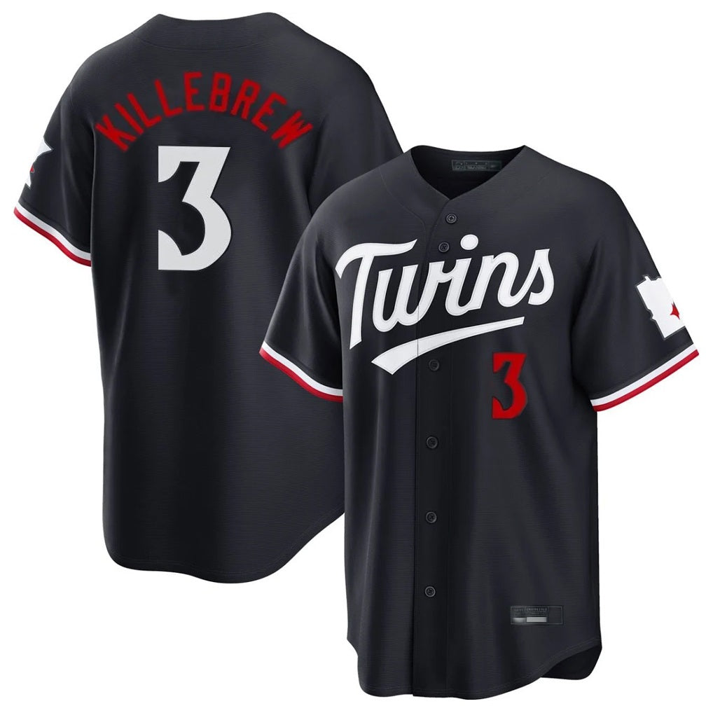 Minnesota Twins #3 Harmon Killebrew Player Navy HOLBERTHome Game Stitched Jerseys