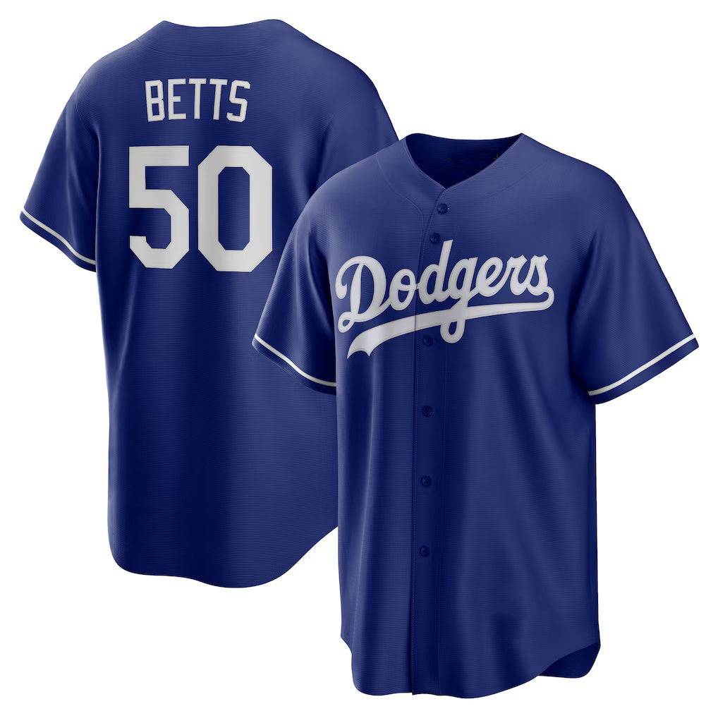 Los Angeles Dodgers #50 Mookie Betts Royal HOLBERT Alternate 2 Replica Jersey