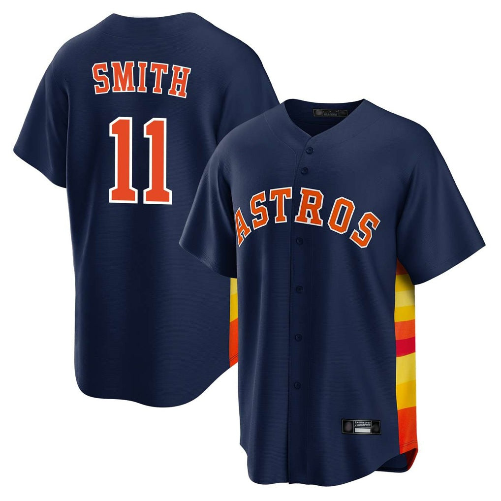 Houston Astros #11 Cam Smith Player Navy HOLBERT Home Game Stitched Jerseys