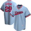 Minnesota Twins #29 Rod Carew Light Blue HOLBERT Road Cooperstown Collection Player Jersey