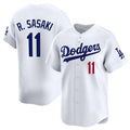 Los Angeles Dodgers #11 Roki Sasaki White HOLBERT 2025 Home Limited Stitched Jersey