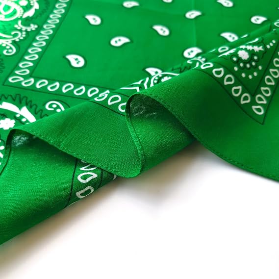 100% Cotton Bandanas, 21 x 21 inches, Set of 6
