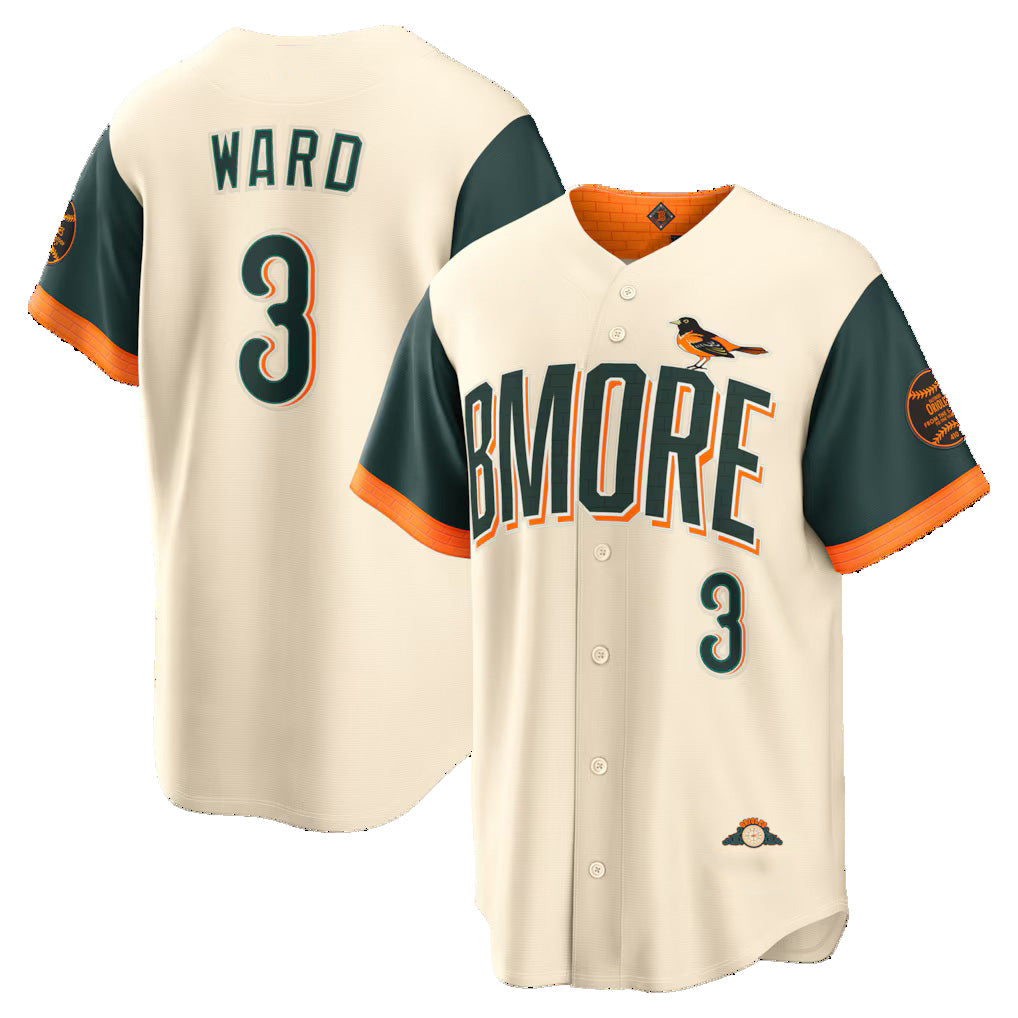 Baltimore Orioles #3 Taylor Ward Natural HOLBERT 2026 City Connect Stadium Jersey