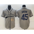 Chicago White Sox #45 Michael Jordan Number Grey HOLBERT Cool Base Stitched Jersey