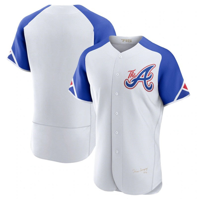 Atlanta Braves Blank White HOLBERT 2023 City Connect Flex Base Stitched Jersey 1