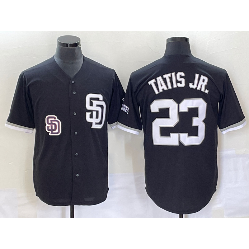 San Diego Padres #23 Fernando Tatis Jr Black HOLBERT 2023 Cool Base Stitched Jersey