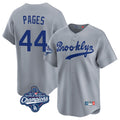 Los Angeles Dodgers #44 Andy Pages Player Gray HOLBERT World Series Meet Game Limited Home Stitched Jerseys